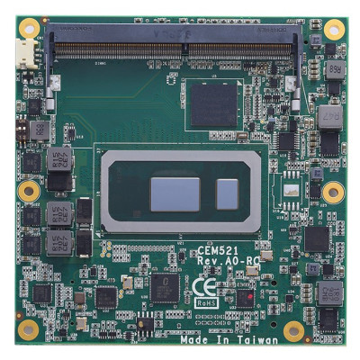 Axiomtek CEM521 Express Type 6 Basic Module, Intel Celeron or Intel Core, 1 GbE Ethernet, 12 USB, 3 SATA-600